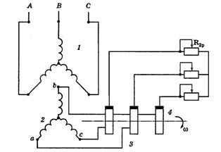 Схема включения асинхронного электродвигателя с фазным ротором