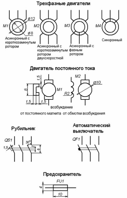 Условные обозначения в электротехнике