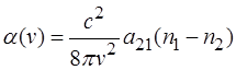 Формула для нахождения реального коэффициента поглощения среды