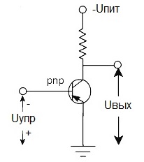 Схема PNP-транзистора