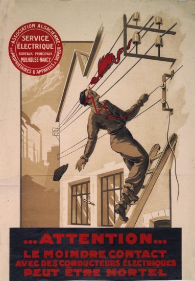 Плакат Электропатологического музея, около 1930 года