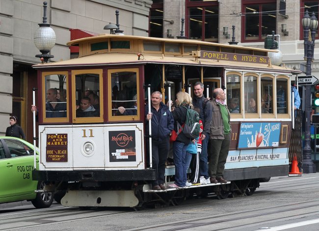 Канатный трамвай с Сан-Франциско в наше время
