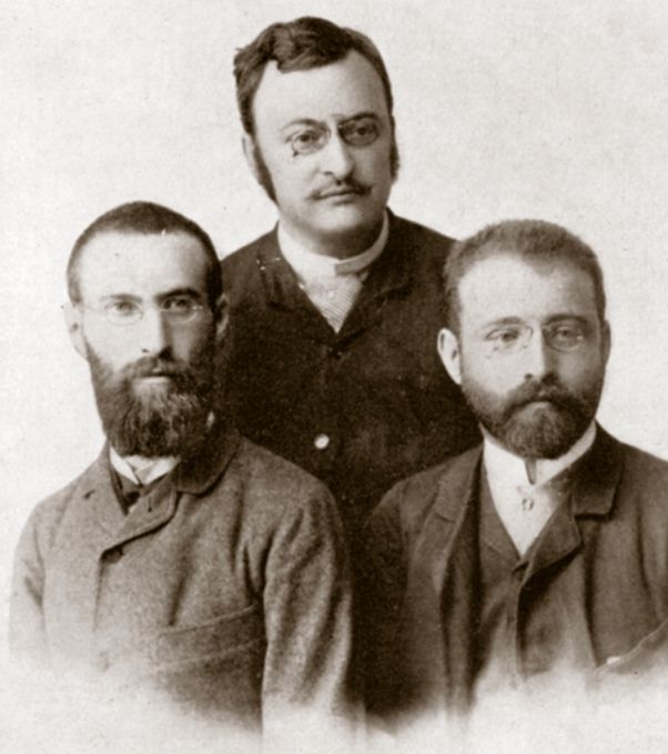 Отто Титуш Блати (1860-1939), Кароль Зиперновски (1853-1942) и Макс (Микша) Дери (1854-1938)