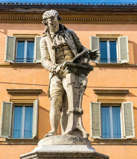 Памятник Гальвани в Болонье (Италия)