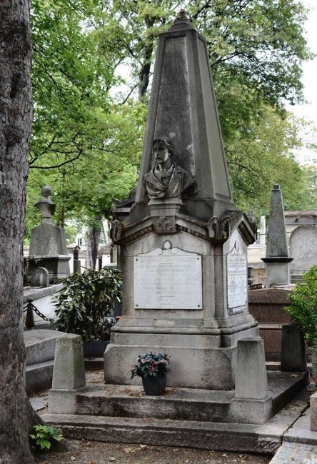 Могила Фуко на кладбище Монмартр в Париже