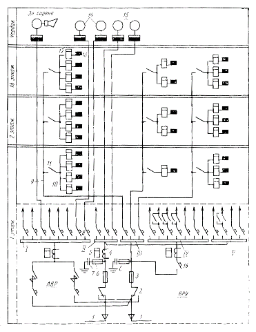Принципиальная схема электроснабжения 16-этажного односекционного жилого дома