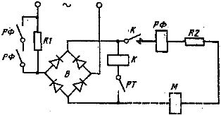 Схема питания электромагнитов постоянного тока с форсировкой