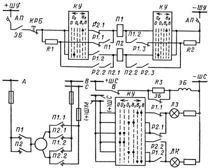 Схема управления электродвигательным приводом разъединителя