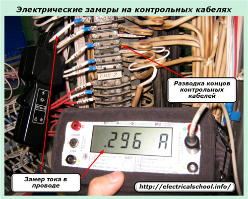 Электрические замеры на контрольных кабелях