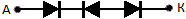 Тиристор - цепочка из трех диодов