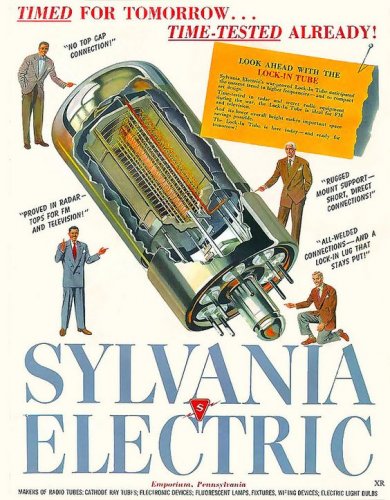 Реклама электронных вакуумных ламп в журнале 1947 года