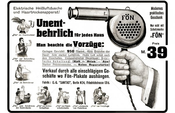 Реклама фена на немецком языке
