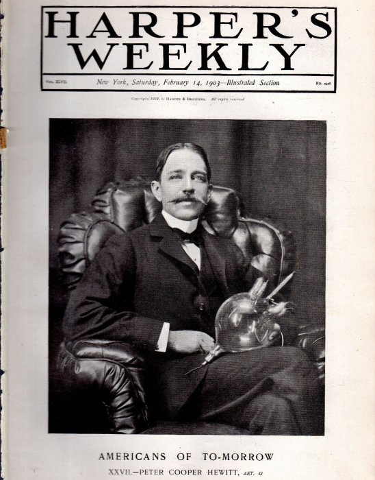 Питер Купер-Хьюитт на обложке журнала 1903 года