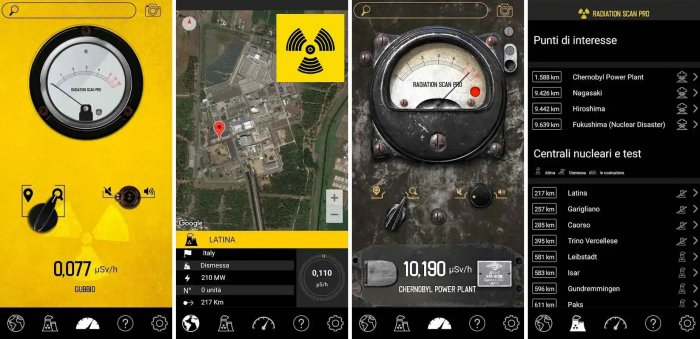 Приложение Radiation Scan Pro для Android
