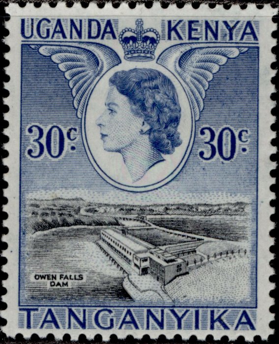 Марка почтовой администрации Уганды, Кении и Таньганики 1954 года