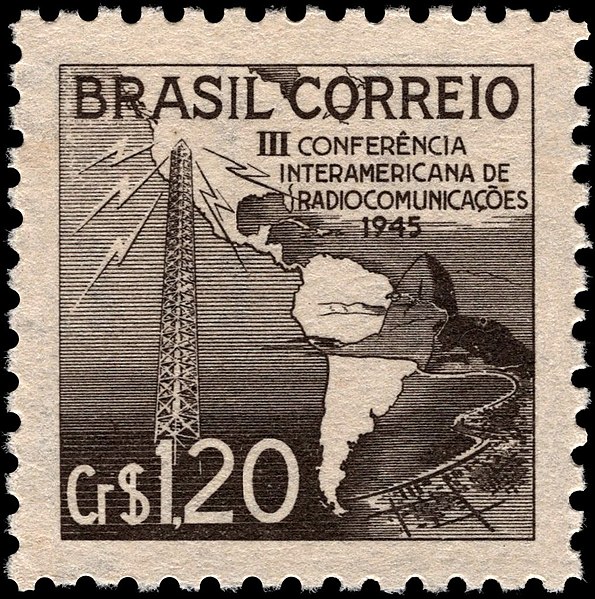 Почтовая марка Бразилии 1945 года