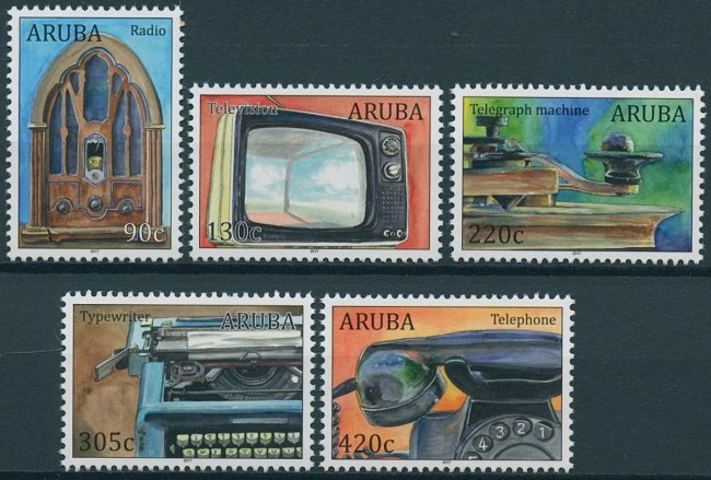 История электронной техники на почтовых марках Аррубы